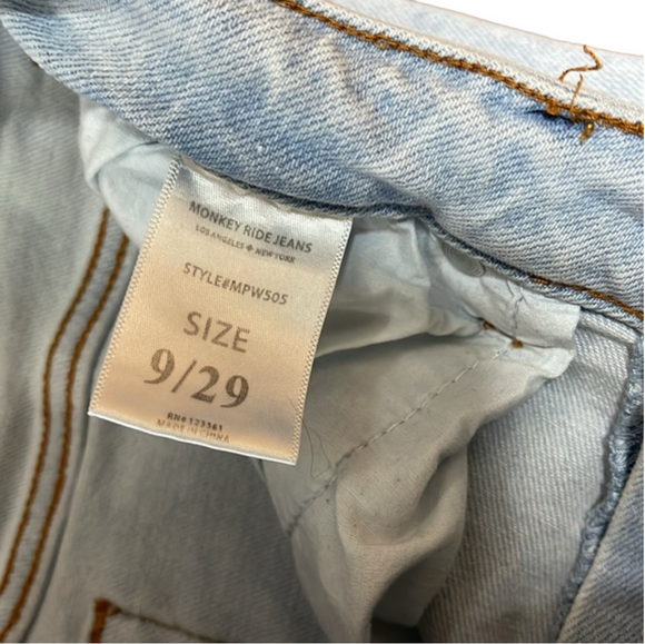 Monkey Ride Jeans Distressed Destroyed Skinny Slim Jean Size 9/29 - Picture 5 of 9